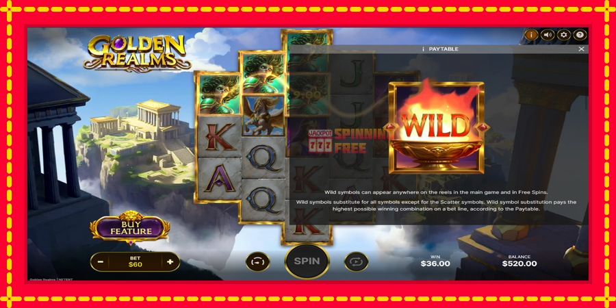 Golden Realms mesin slot dengan animasi cerah, gambar 6