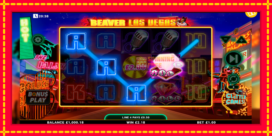 Beaver Las Vegas mesin slot dengan animasi cerah, gambar 2