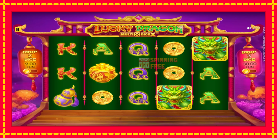 Lucky Dragon MultiDice X mesin slot dengan animasi cerah, gambar 1