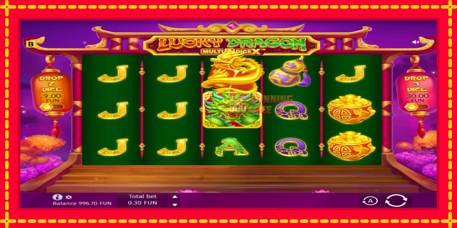 Lucky Dragon MultiDice X mesin slot dengan animasi cerah, gambar 2