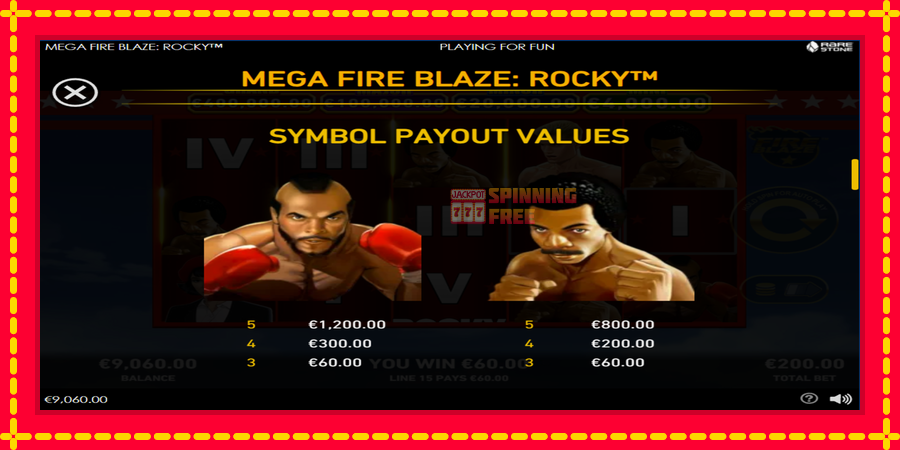 Mega Fire Blaze: Rocky mesin slot dengan animasi cerah, gambar 4