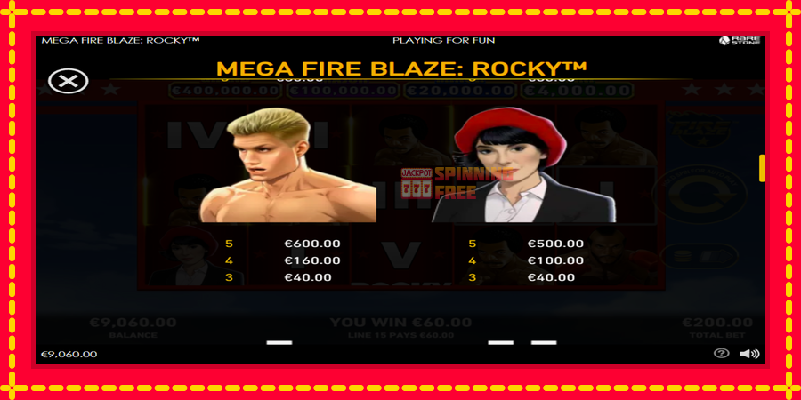 Mega Fire Blaze: Rocky mesin slot dengan animasi cerah, gambar 5