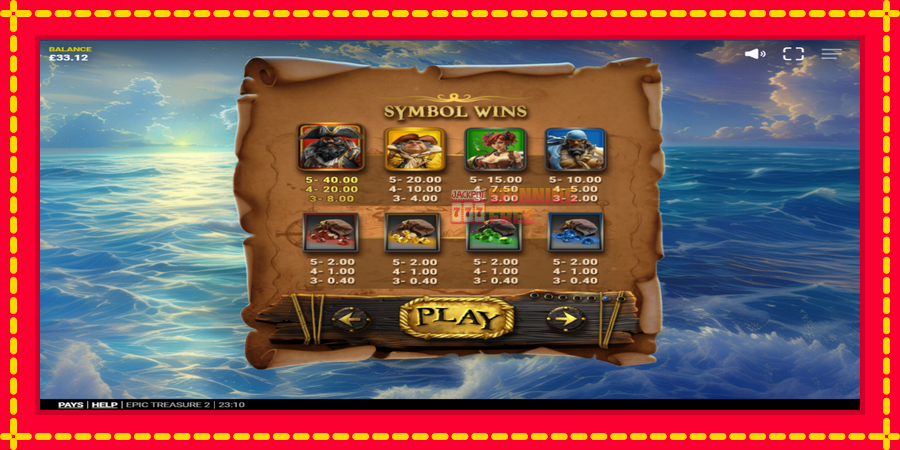 Epic Treasure 2 mesin slot dengan animasi cerah, gambar 6