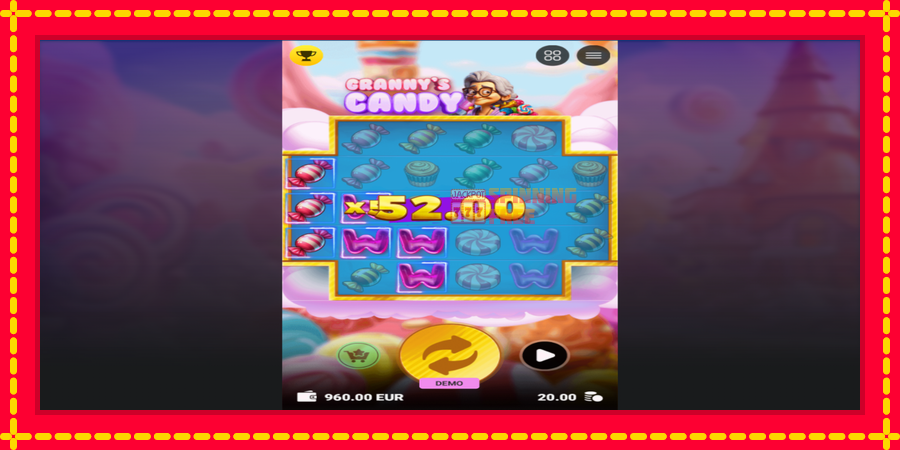 Grannys Candy mesin slot dengan animasi cerah, gambar 3