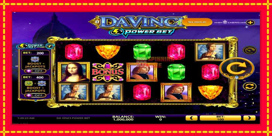 Da Vinci Power Bet mesin slot dengan animasi cerah, gambar 2