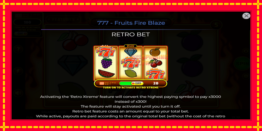 777 - Fruits Fire Blaze mesin slot dengan animasi cerah, gambar 5