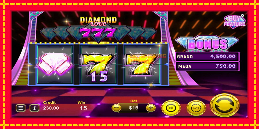 Diamond 777 Love mesin slot dengan animasi cerah, gambar 4