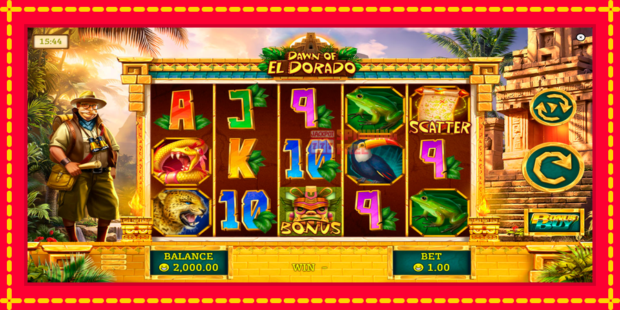 Dawn of El Dorado mesin slot dengan animasi cerah, gambar 1