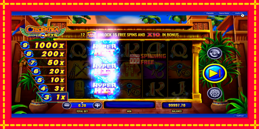 Cleopatra Hyper Hits mesin slot dengan animasi cerah, gambar 4