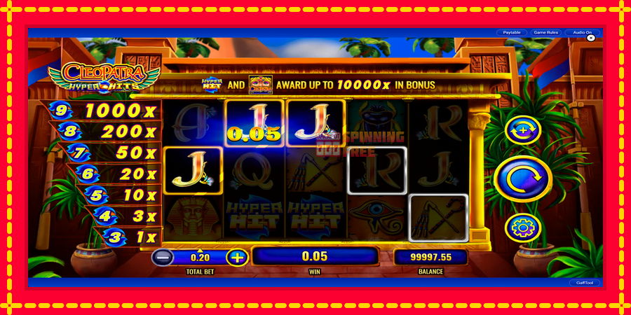 Cleopatra Hyper Hits mesin slot dengan animasi cerah, gambar 5