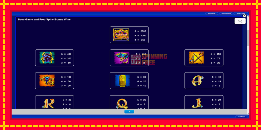 Cleopatra Hyper Hits mesin slot dengan animasi cerah, gambar 6