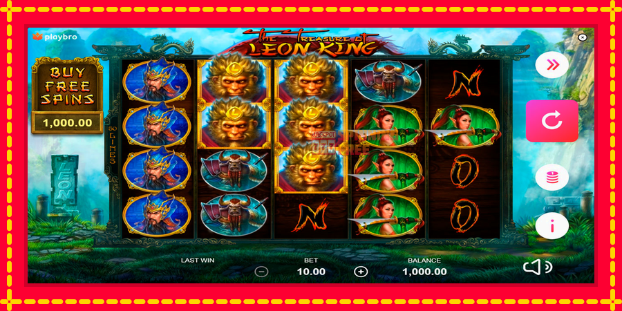 The Treasure of Leon King mesin slot dengan animasi cerah, gambar 1