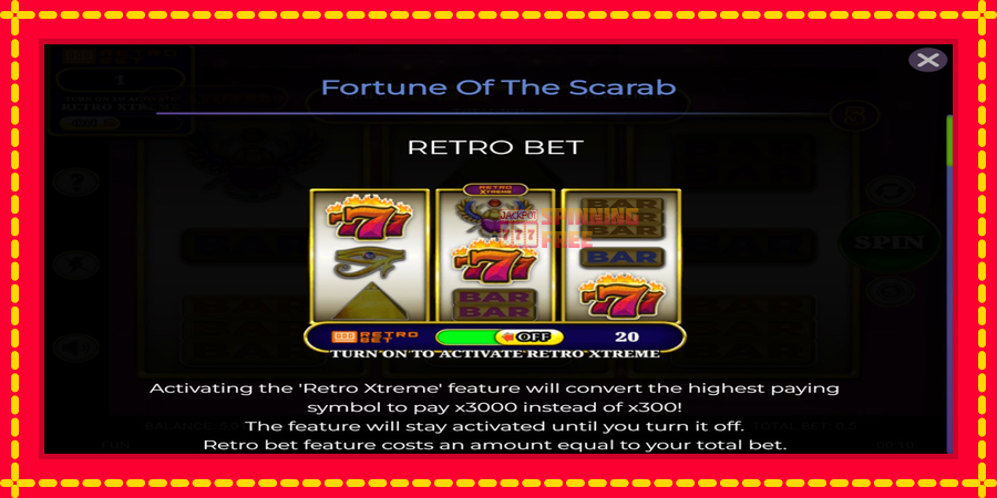 Fortune of the Scarab mesin slot dengan animasi cerah, gambar 4