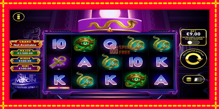 Lunar Link: Nile Moon mesin slot dengan animasi cerah, gambar 1