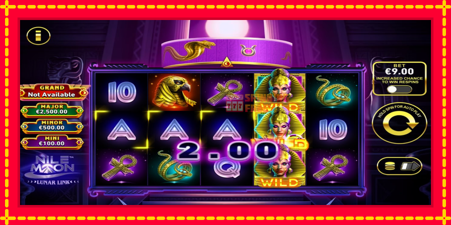 Lunar Link: Nile Moon mesin slot dengan animasi cerah, gambar 2