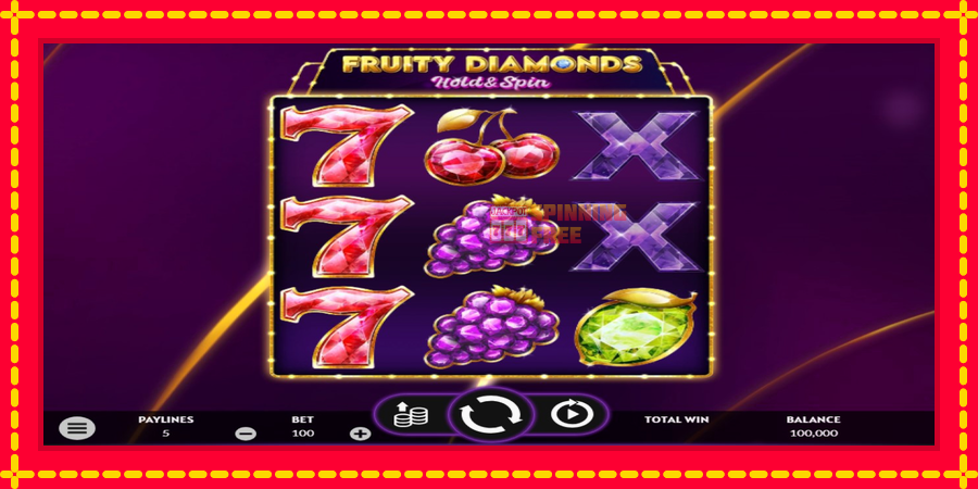 Fruity Diamonds mesin slot dengan animasi cerah, gambar 1