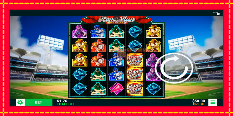 Home Run Deluxe mesin slot dengan animasi cerah, gambar 1