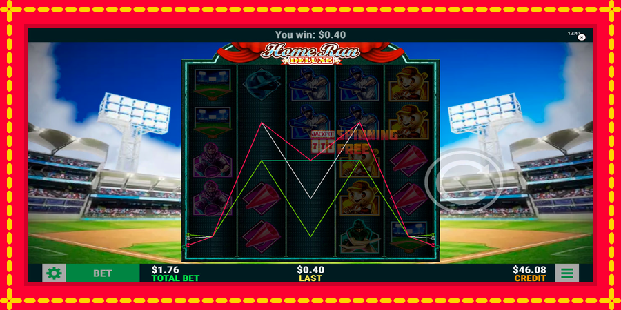 Home Run Deluxe mesin slot dengan animasi cerah, gambar 3