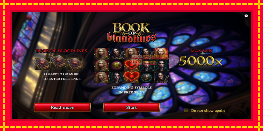 Book of Bloodlines mesin slot dengan animasi cerah, gambar 1