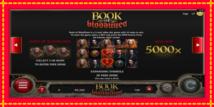 Book of Bloodlines mesin slot dengan animasi cerah, gambar 5