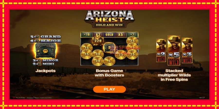 Arizona Heist mesin slot dengan animasi cerah, gambar 1