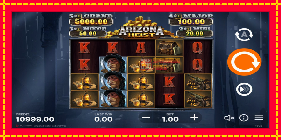 Arizona Heist mesin slot dengan animasi cerah, gambar 2