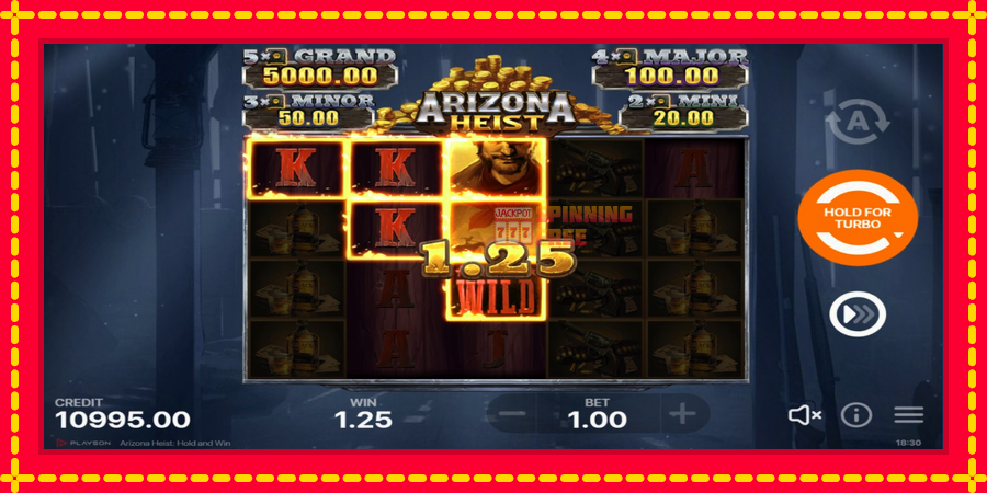 Arizona Heist mesin slot dengan animasi cerah, gambar 3