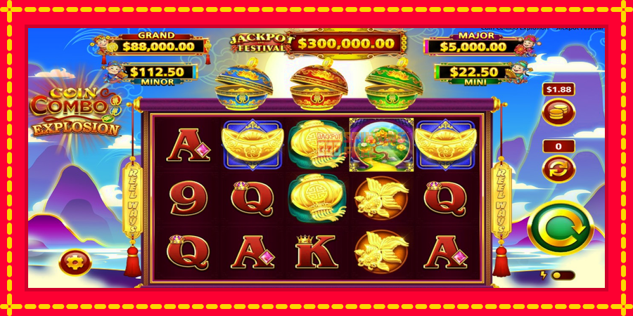 Coin Combo Explosion Jackpot Festival mesin slot dengan animasi cerah, gambar 1