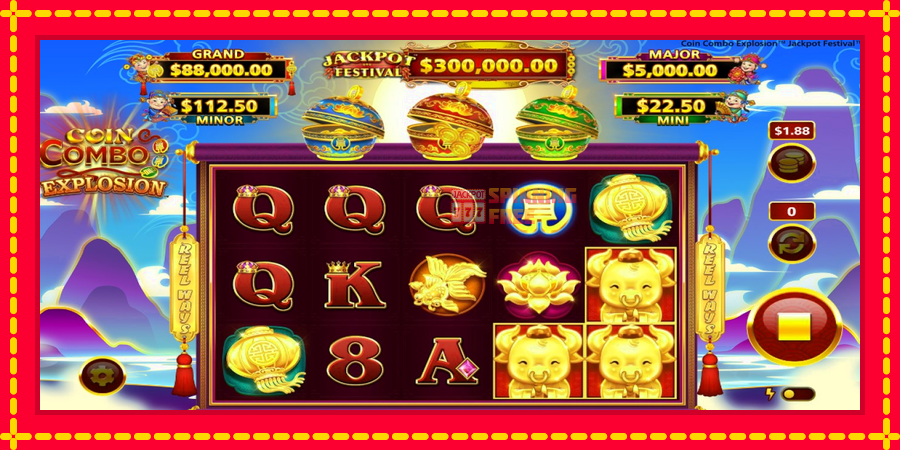 Coin Combo Explosion Jackpot Festival mesin slot dengan animasi cerah, gambar 2