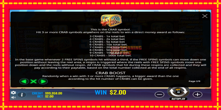 Lobster Bobs Sea Food & Win It mesin slot dengan animasi cerah, gambar 5