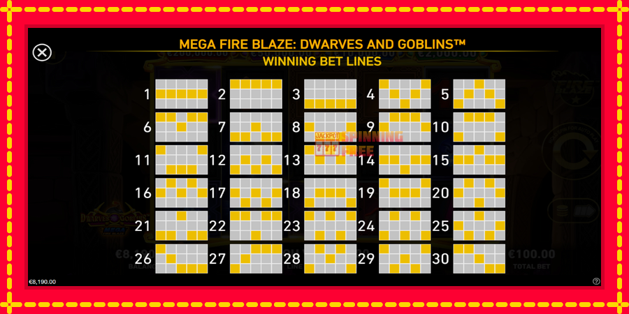 Mega Fire Blaze: Dwarves & Goblins mesin slot dengan animasi cerah, gambar 7