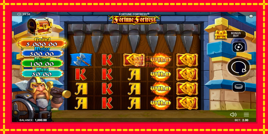 Fortune Fortress mesin slot dengan animasi cerah, gambar 1