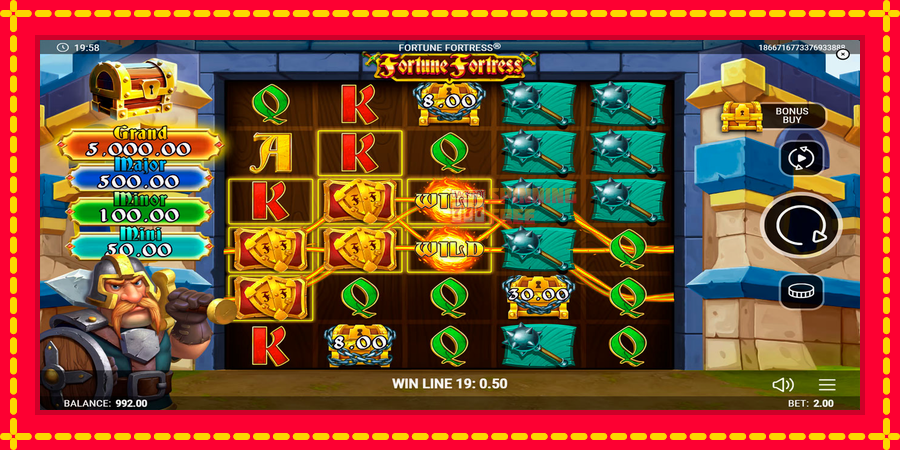 Fortune Fortress mesin slot dengan animasi cerah, gambar 3