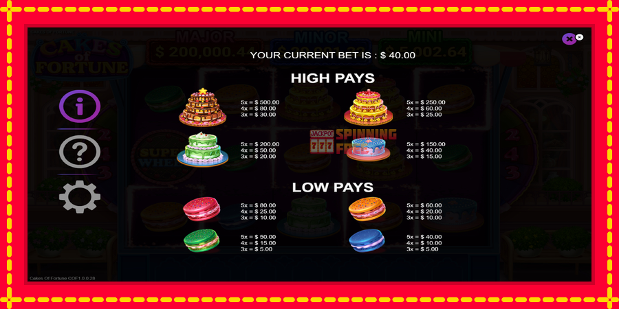 Cakes of Fortune mesin slot dengan animasi cerah, gambar 5