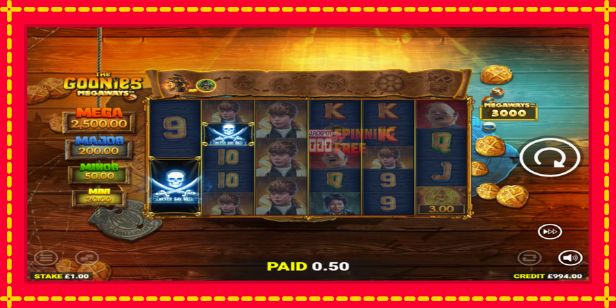 The Goonies Megaways mesin slot dengan animasi cerah, gambar 2