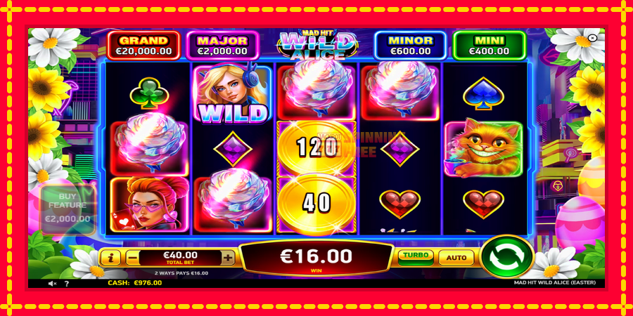 Mad Hit Wild Alice Easter mesin slot dengan animasi cerah, gambar 3