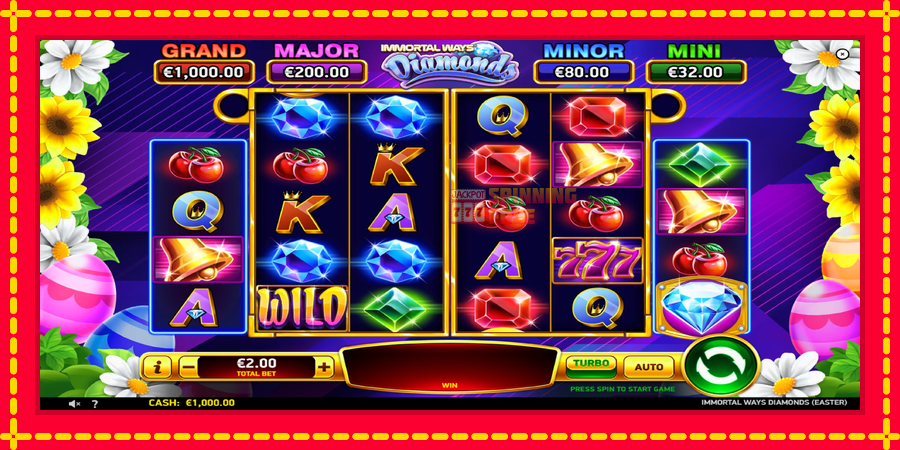 Immortal Ways Diamonds Easter mesin slot dengan animasi cerah, gambar 2