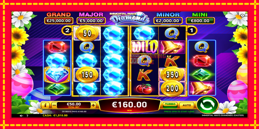 Immortal Ways Diamonds Easter mesin slot dengan animasi cerah, gambar 3