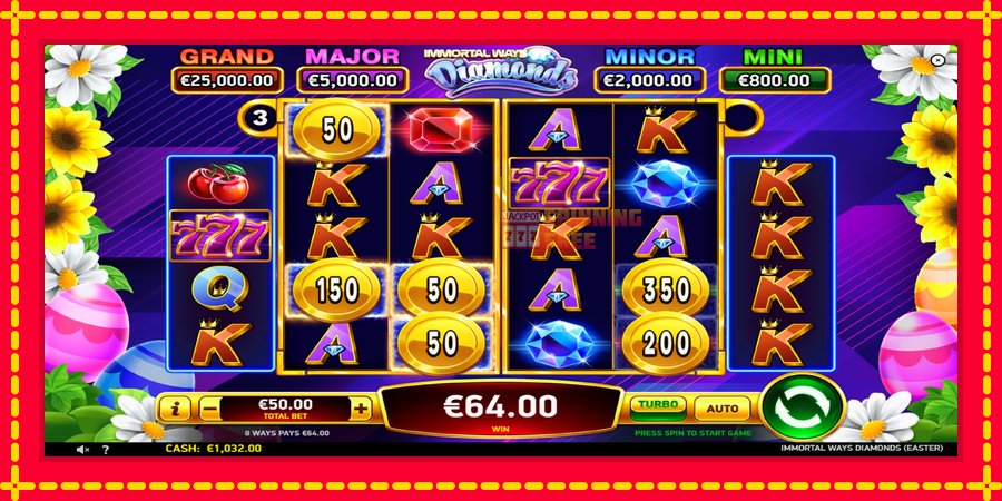 Immortal Ways Diamonds Easter mesin slot dengan animasi cerah, gambar 4