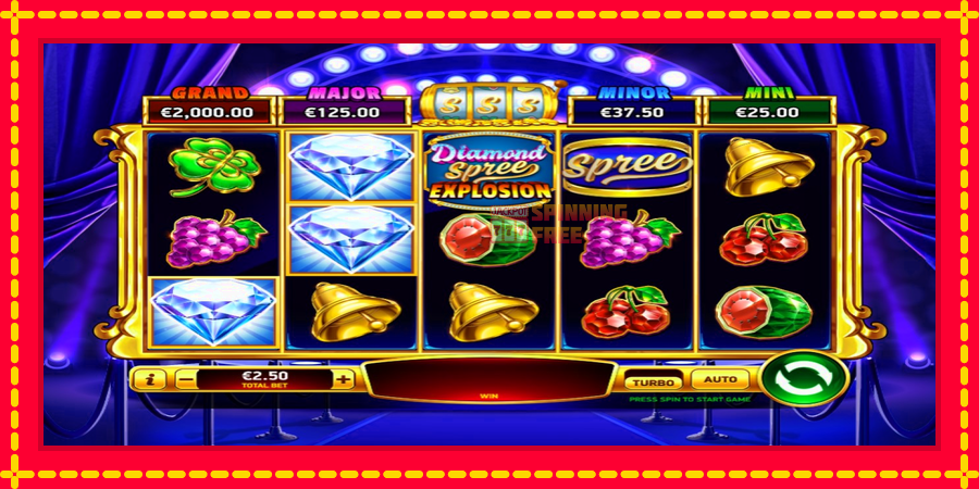 Diamond Spree Explosion mesin slot dengan animasi cerah, gambar 2