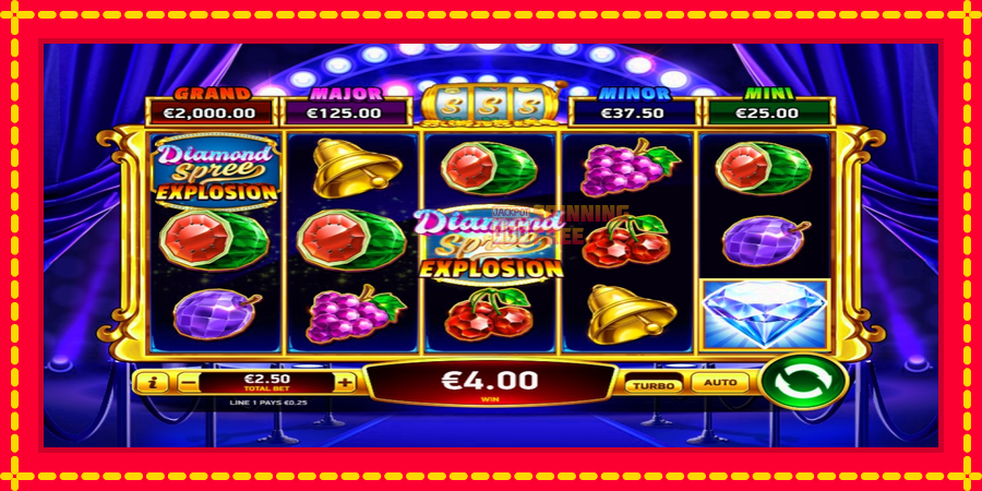 Diamond Spree Explosion mesin slot dengan animasi cerah, gambar 3