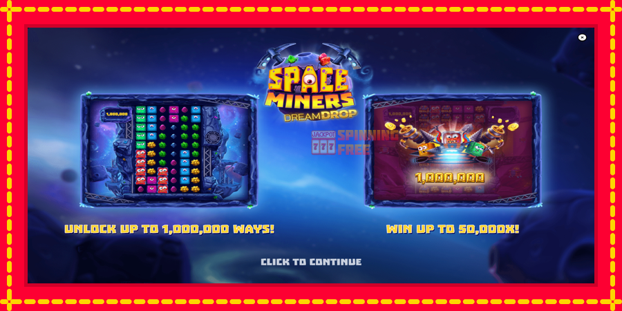 Space Miners Dream Drop mesin slot dengan animasi cerah, gambar 1