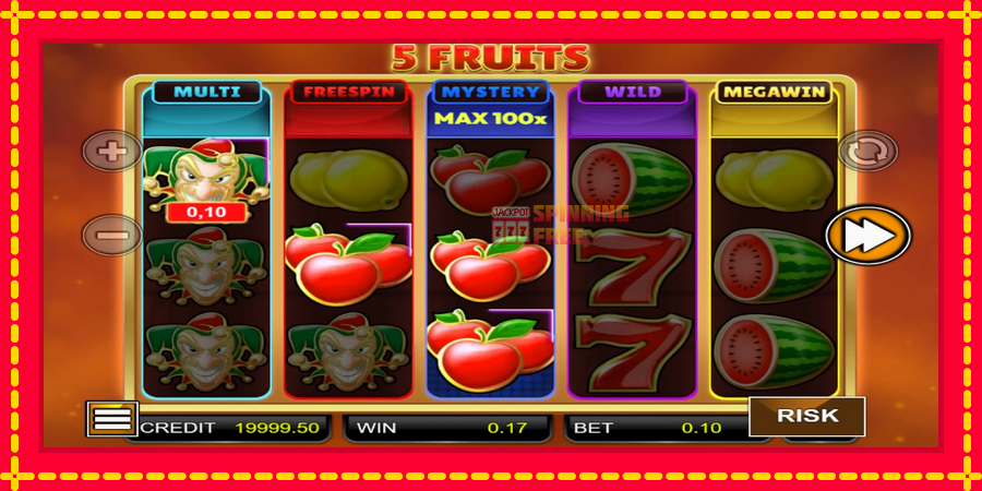 5 Fruits mesin slot dengan animasi cerah, gambar 3