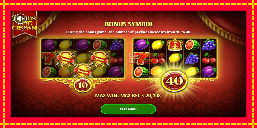 Bonus Epic Crown mesin slot dengan animasi cerah, gambar 1