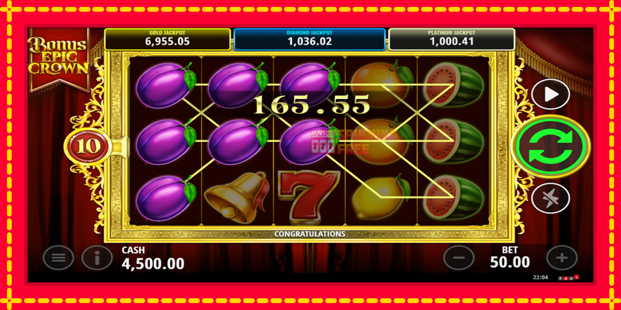 Bonus Epic Crown mesin slot dengan animasi cerah, gambar 3