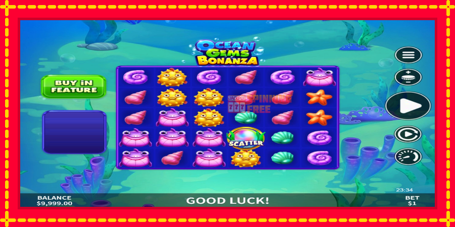 Ocean Gems Bonanza mesin slot dengan animasi cerah, gambar 2