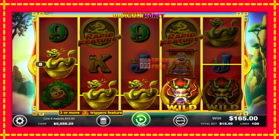 Rapid Feature Dragon Money mesin slot dengan animasi cerah, gambar 4