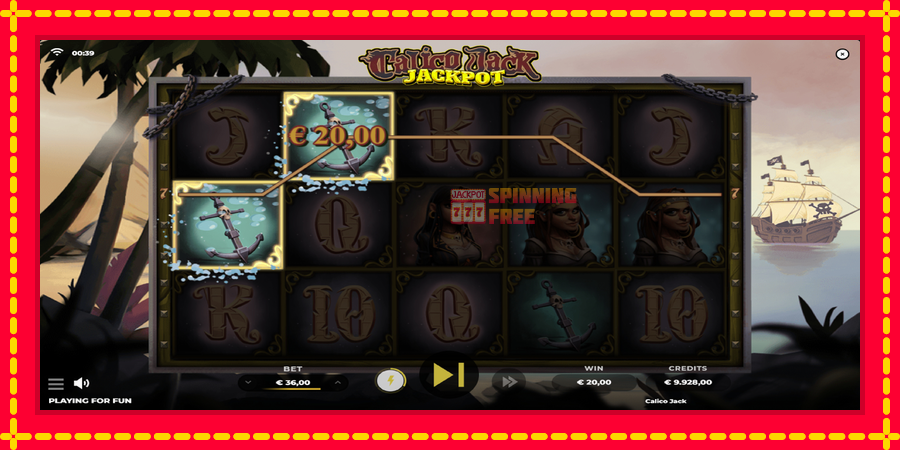 Calico Jack Jackpot mesin slot dengan animasi cerah, gambar 2