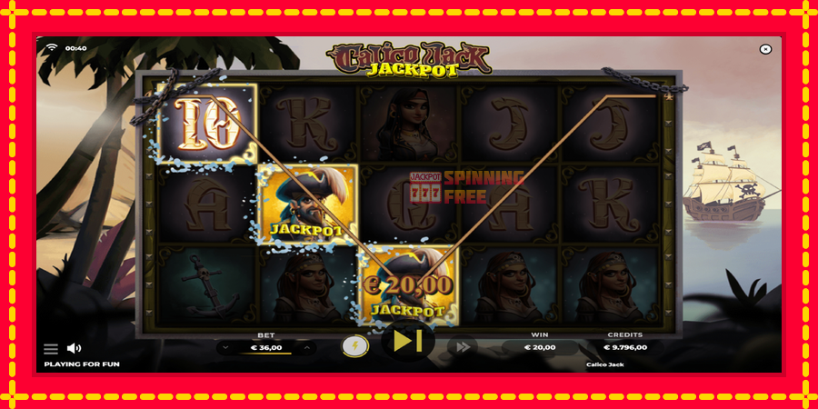 Calico Jack Jackpot mesin slot dengan animasi cerah, gambar 4