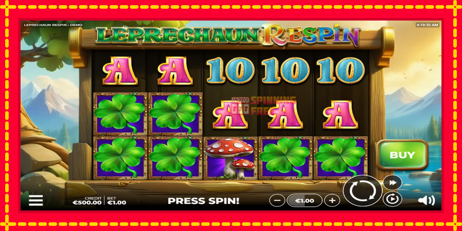 Leprechaun Respin mesin slot dengan animasi cerah, gambar 2